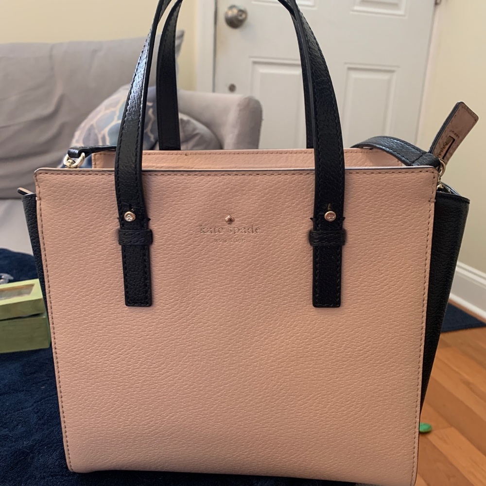 Leather Pink and Black Kate Spade Bag